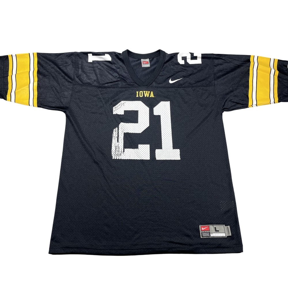 Iowa Hawkeyes Jersey Mens Large Black NCAA Football Nike Team Authentic 21